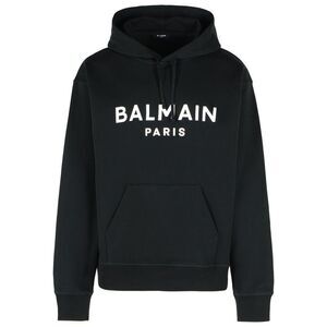 Balmain Black Cotton Sweatshirt Men
